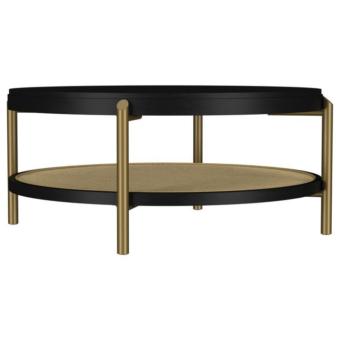 Arini - Round Coffee Table With Storage Shelf – Coffee Tables by Coaster Fine Furniture at Furniture Wholesale Plus , Nashville furniture store