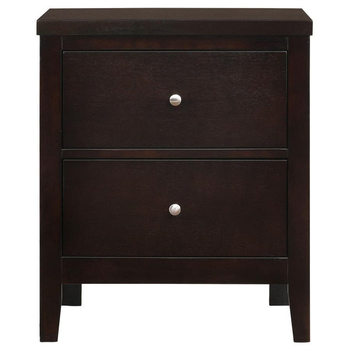 Carlton - 2-Drawer Nightstand - Cappuccino – Accent Nightstands by CoasterEveryday at Furniture Wholesale Plus , Nashville furniture store