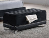 Barzini - Velvet Upholstered Tufted Storage Bench - Black – Storage Benches by CoasterElevations at Furniture Wholesale Plus , Nashville furniture store