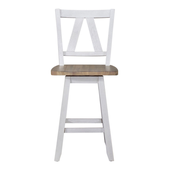 Lindsey Farm - Counter Height Swivel Chair (RTA) – Swivel Chairs by Liberty Furniture at Furniture Wholesale Plus , Nashville furniture store