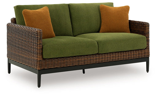 Horizon Hall - Brown / Green - Loveseat With Cushion - Premium Loveseats from Signature Design by Ashley® - Just $1048! Shop now at Furniture Wholesale Plus  We are the best furniture store in Nashville, Hendersonville, Goodlettsville, Madison, Antioch, Mount Juliet, Lebanon, Gallatin, Springfield, Murfreesboro, Franklin, Brentwood