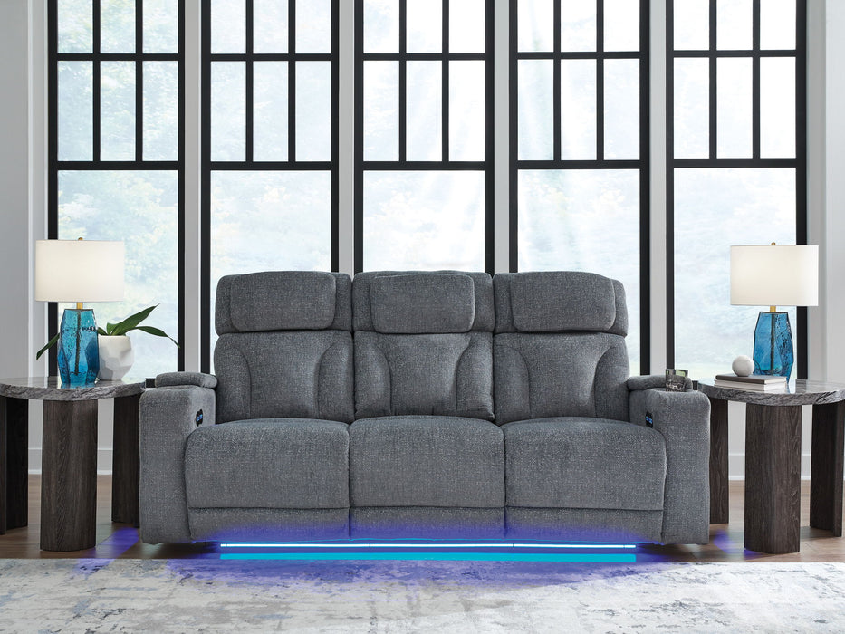 Studio Cave - Power Reclining Sofa - Steel – Reclining Sofas by Signature Design by Ashley® at Furniture Wholesale Plus , Nashville furniture store