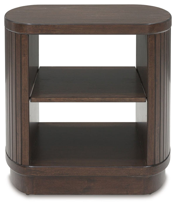 Korestone - Square End Table - Dark Brown – End Tables by Signature Design by Ashley® at Furniture Wholesale Plus , Nashville furniture store