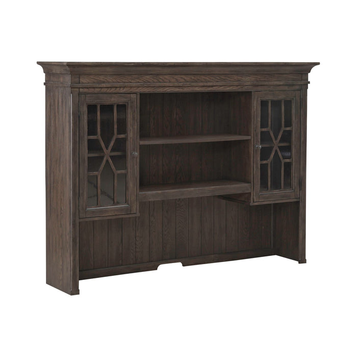 Paradise Valley - Executive Credenza Hutch - Saddle Brown – Hutches by Liberty Furniture at Furniture Wholesale Plus , Nashville furniture store