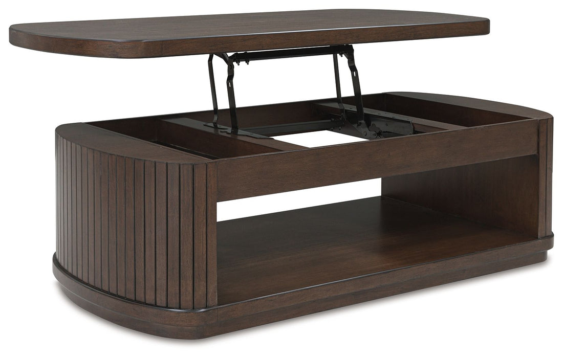 Korestone - Lift Top Cocktail Table - Dark Brown – Cocktail Tables by Signature Design by Ashley® at Furniture Wholesale Plus , Nashville furniture store