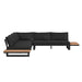 Cabana - Three Piece Outdoor Living Set - Black – Stationary Sectionals by Elements International at Furniture Wholesale Plus , Nashville furniture store
