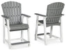 Transville - Barstool (Set of 2) - Gray / White – Stool Sets by Signature Design by Ashley® at Furniture Wholesale Plus , Nashville furniture store