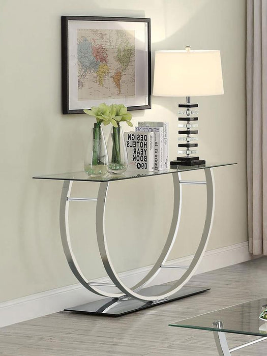 Danville - Rectangular U-Shaped Glass Top Table – End Tables by CoasterEssence at Furniture Wholesale Plus , Nashville furniture store