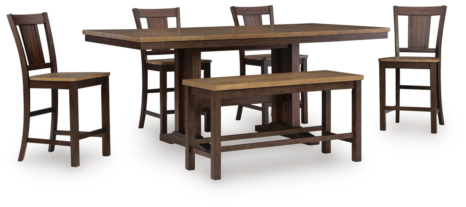 Rylandeen - Counter Height Extension Dining Table Set – 5 Piece Dining Room Sets by Signature Design by Ashley® at Furniture Wholesale Plus , Nashville furniture store