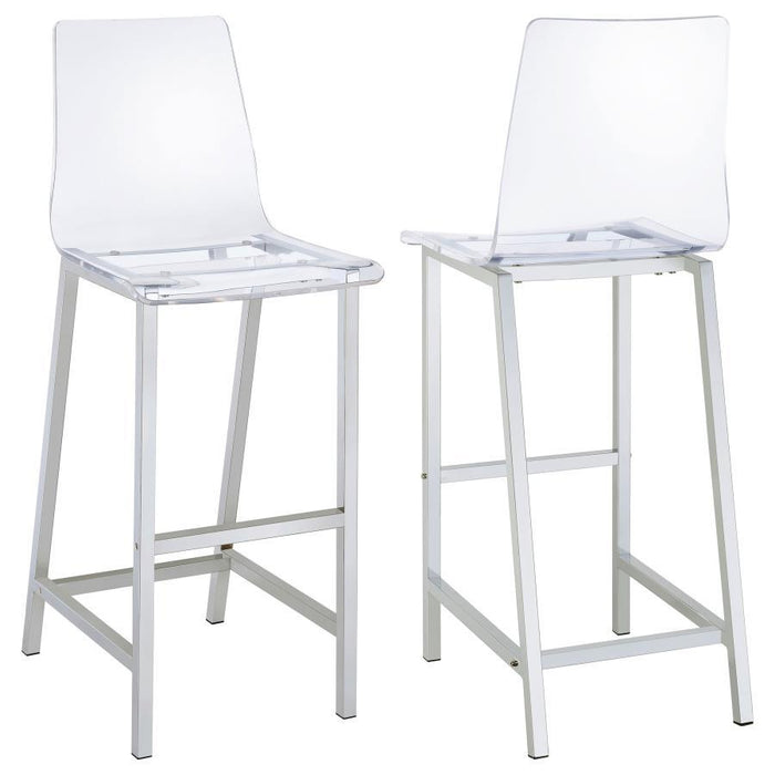 Juelia - Chrome Stools (Set of 2) - Premium Stool Sets from CoasterEssence - Just $459! Shop now at Furniture Wholesale Plus  We are the best furniture store in Nashville, Hendersonville, Goodlettsville, Madison, Antioch, Mount Juliet, Lebanon, Gallatin, Springfield, Murfreesboro, Franklin, Brentwood