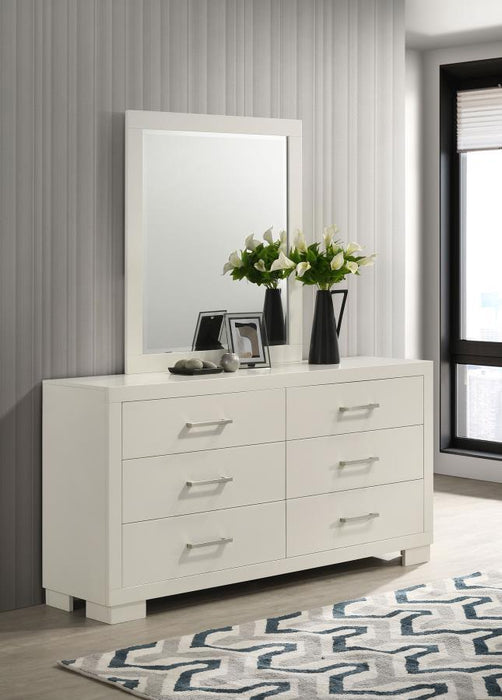Jessica - 6-Drawer Dresser With Mirror – Dresser & Mirror by CoasterEssence at Furniture Wholesale Plus , Nashville furniture store