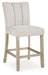 Larawyn - Upholstered Barstool (Set of 2) - Bisque – Stool Sets by Signature Design by Ashley® at Furniture Wholesale Plus , Nashville furniture store