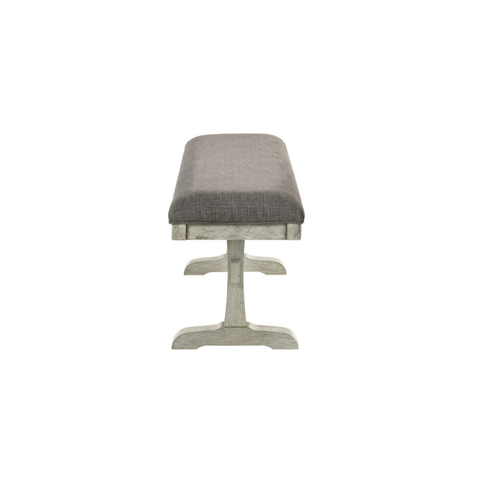 Hallendale - Upholstered Dining Bench - Gravel Wash – Upholstered Benches by Liberty Furniture at Furniture Wholesale Plus , Nashville furniture store