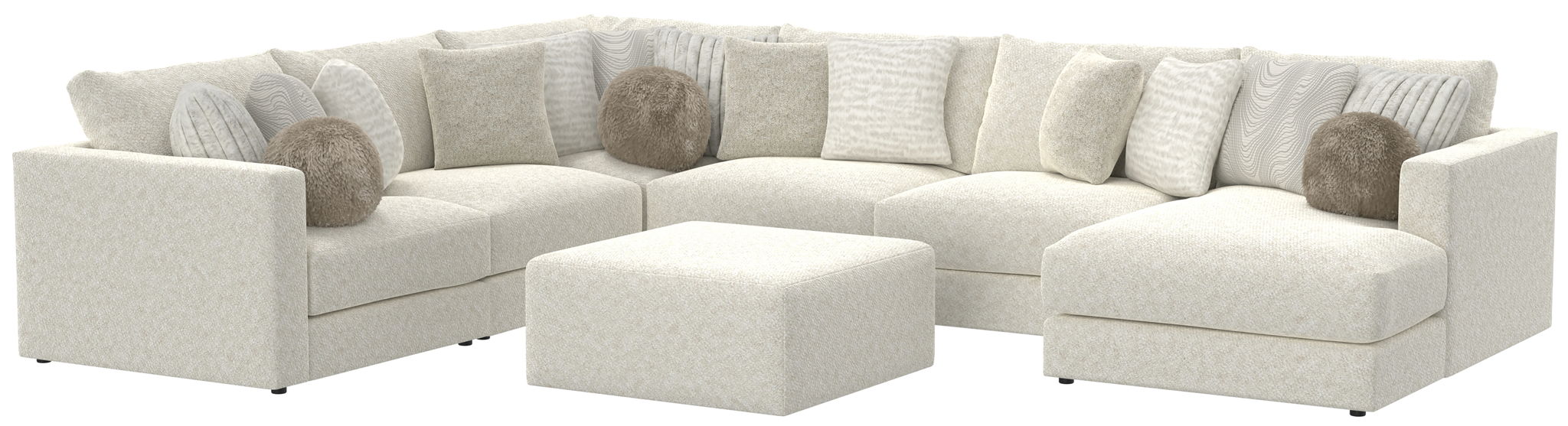 Ritzy - Modular Sofa And Included Cocktail Ottoman – 2 Piece Living Room Sets by Jackson at Furniture Wholesale Plus , Nashville furniture store