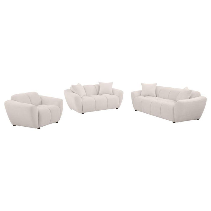 Destino - Chenille Splayed Arm Sofa Set – Stationary Sofas & Loveseats by Coaster Fine Furniture at Furniture Wholesale Plus , Nashville furniture store