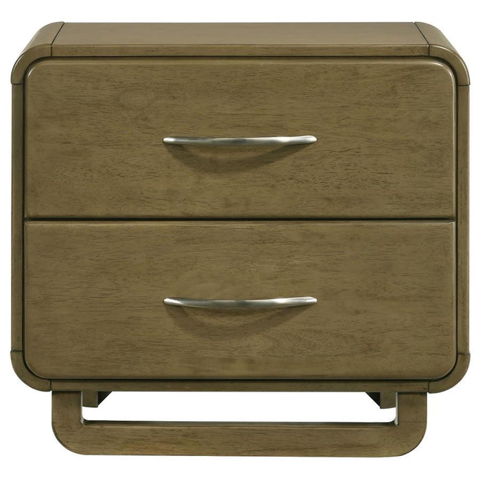 Amsbury - 2-Drawer Nightstand Bedside Table - Nutmeg – Accent Nightstands by Coaster Fine Furniture at Furniture Wholesale Plus , Nashville furniture store