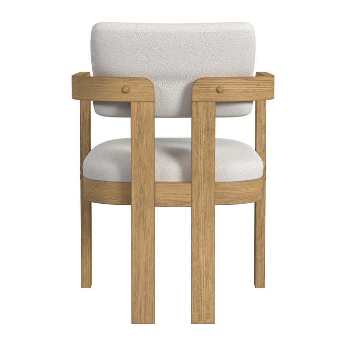 Portland - Fabric Arm Chair (Set of 2) - Natural / Snow White – Chair Sets by Elements International at Furniture Wholesale Plus , Nashville furniture store