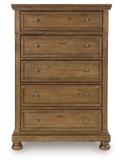 Feddinger - Five Drawer Chest - Medium Brown – Accent Chests by Signature Design by Ashley® at Furniture Wholesale Plus , Nashville furniture store