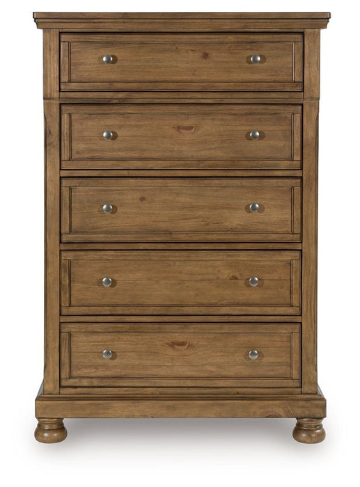 Feddinger - Five Drawer Chest - Medium Brown – Accent Chests by Signature Design by Ashley® at Furniture Wholesale Plus , Nashville furniture store