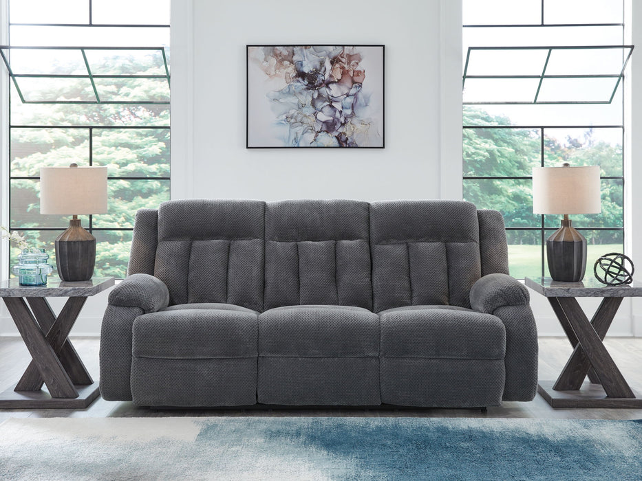 Observation - Reclining Power Sofa With Drop Down Table - Steel – Reclining Sofas by Signature Design by Ashley® at Furniture Wholesale Plus , Nashville furniture store