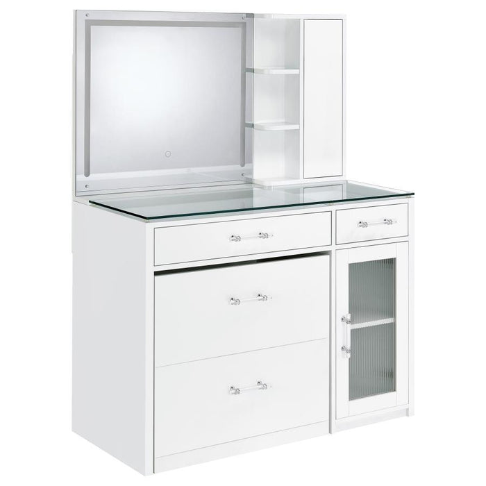 Flora - 2-Drawer Vanity Set With LED Mirror – Vanity Sets by Coaster Fine Furniture at Furniture Wholesale Plus , Nashville furniture store