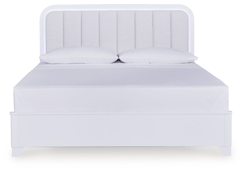 Jarlee - 4 Pc. - King Panel Bed, Dresser, Mirror And Nightstand - White – 4 Piece Bedroom Sets by Signature Design by Ashley® at Furniture Wholesale Plus , Nashville furniture store