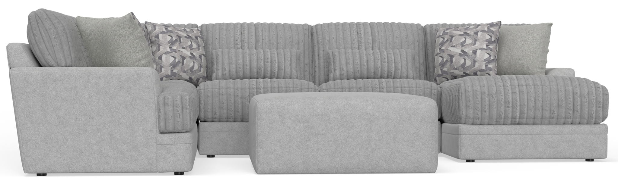 Titan - Sectional With Comfort Coil Seating, Cocktail Ottoman And Accent Pillows Included – 2 Piece Living Room Sets by Jackson at Furniture Wholesale Plus , Nashville furniture store