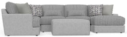 Titan - Sectional With Comfort Coil Seating, Cocktail Ottoman And Accent Pillows Included – 2 Piece Living Room Sets by Jackson at Furniture Wholesale Plus , Nashville furniture store