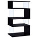 Emelle - 4-Shelf Glass Panel Bookshelf - Premium Standard Bookcases from CoasterEveryday - Just $229! Shop now at Furniture Wholesale Plus  We are the best furniture store in Nashville, Hendersonville, Goodlettsville, Madison, Antioch, Mount Juliet, Lebanon, Gallatin, Springfield, Murfreesboro, Franklin, Brentwood