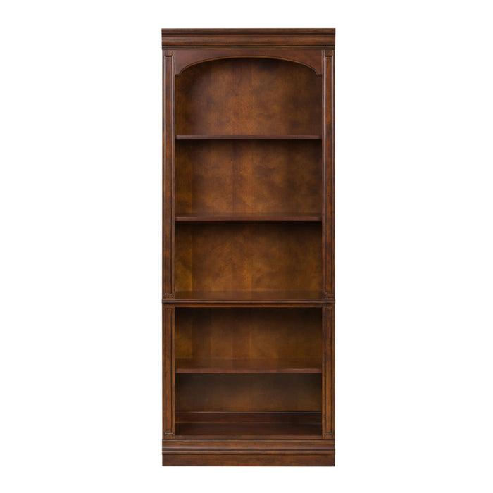 Brayton Manor - Jr Executive Open Bookcase - Cognac – Standard Bookcases by Liberty Furniture at Furniture Wholesale Plus , Nashville furniture store