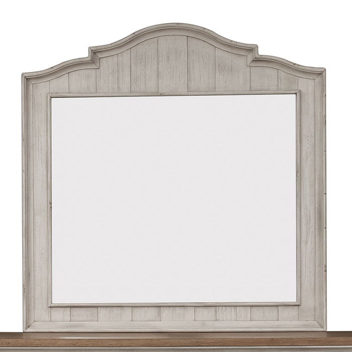 Farmhouse Reimagined - Mirror - Antique White / Chestnut Tops – Mirrors by Liberty Furniture at Furniture Wholesale Plus , Nashville furniture store
