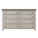 Farmhouse Reimagined - 8 Drawer Dresser - Antique White / Chestnut Tops – Dressers by Liberty Furniture at Furniture Wholesale Plus , Nashville furniture store