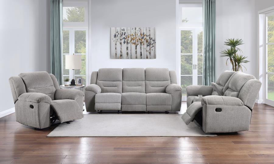Gilson - Chenille Upholstered Sofa Set – Reclining Sofas & Loveseats by Coaster Fine Furniture at Furniture Wholesale Plus , Nashville furniture store