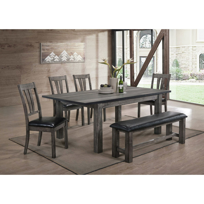 Nathan - Bench With PU Padded Seat - Gray Oak – Upholstered Benches by Elements International at Furniture Wholesale Plus , Nashville furniture store