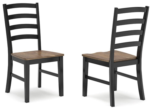 Wildenauer - Dining Room Side Chair (Set of 2) - Brown / Black – Chair Sets by Signature Design by Ashley® at Furniture Wholesale Plus , Nashville furniture store