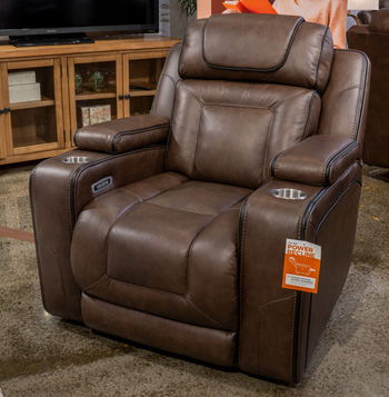 Mestrino - Power Recliner With Adjustable Headrest - Hickory – Reclining Chairs by Signature Design by Ashley® at Furniture Wholesale Plus , Nashville furniture store