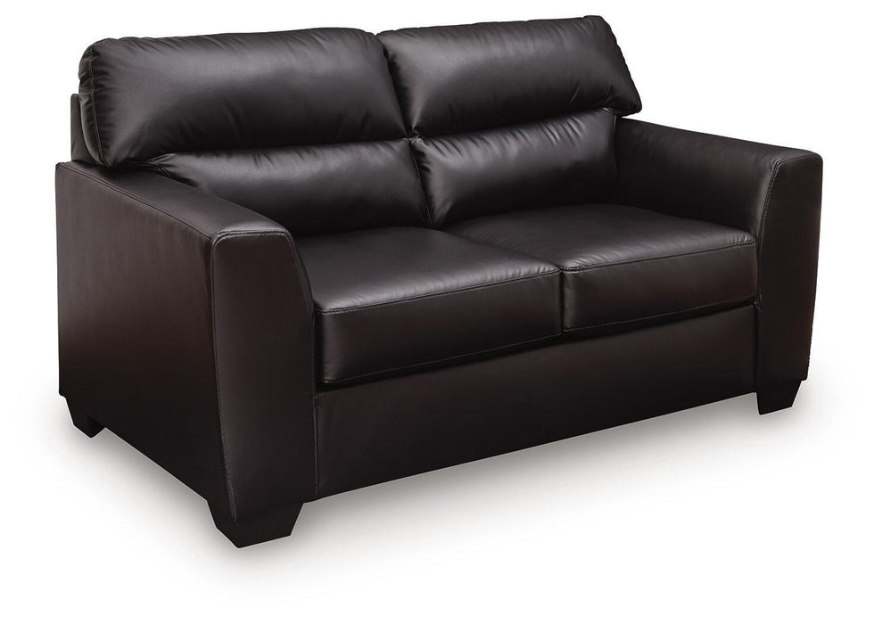 Glennbre - Loveseat - Midnight – Stationary Loveseats by Signature Design by Ashley® at Furniture Wholesale Plus , Nashville furniture store
