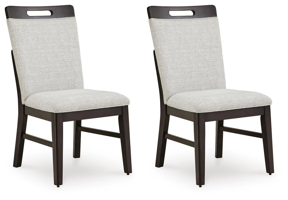 Neymorton - Dining Upholstered Side Chair (Set of 2) - Light Gray / Brown – Chair Sets by Signature Design by Ashley® at Furniture Wholesale Plus , Nashville furniture store