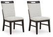 Neymorton - Dining Upholstered Side Chair (Set of 2) - Light Gray / Brown – Chair Sets by Signature Design by Ashley® at Furniture Wholesale Plus , Nashville furniture store