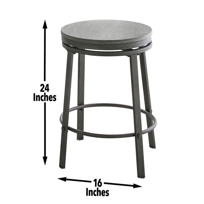 Portland - Counter Stool (Set of 2) - Dark Gray – Stool Sets by Steve Silver Furniture at Furniture Wholesale Plus , Nashville furniture store