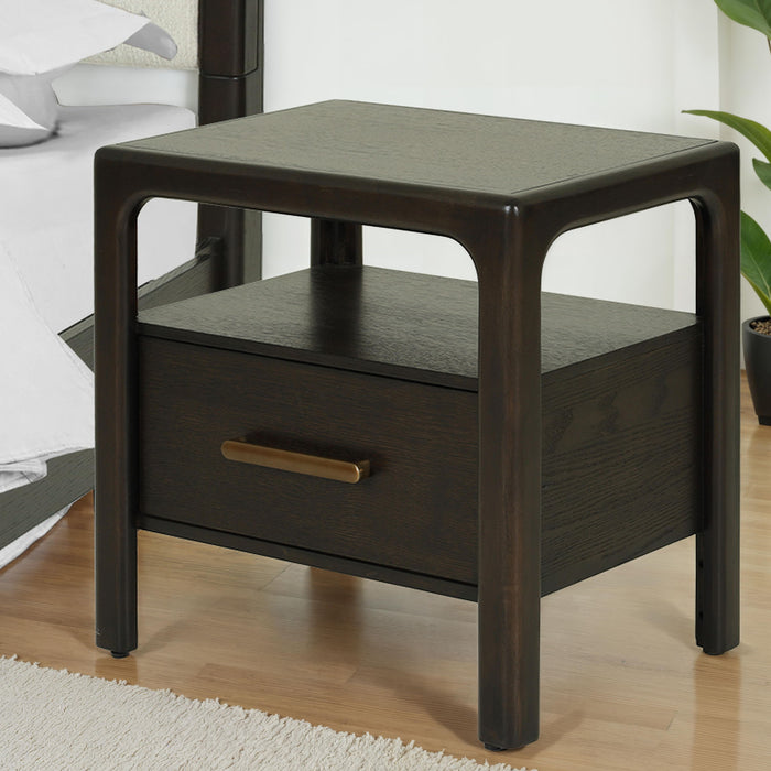 Sigmund - Nightstand - Dark Brown – Accent Nightstands by Steve Silver Furniture at Furniture Wholesale Plus , Nashville furniture store