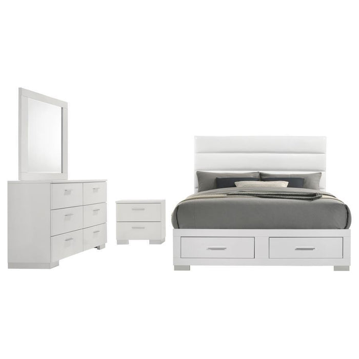 Felicity - Storage Bedroom Set - White - Premium 4 Piece Bedroom Sets from Coaster Fine Furniture - Just $1979! Shop now at Furniture Wholesale Plus  We are the best furniture store in Nashville, Hendersonville, Goodlettsville, Madison, Antioch, Mount Juliet, Lebanon, Gallatin, Springfield, Murfreesboro, Franklin, Brentwood