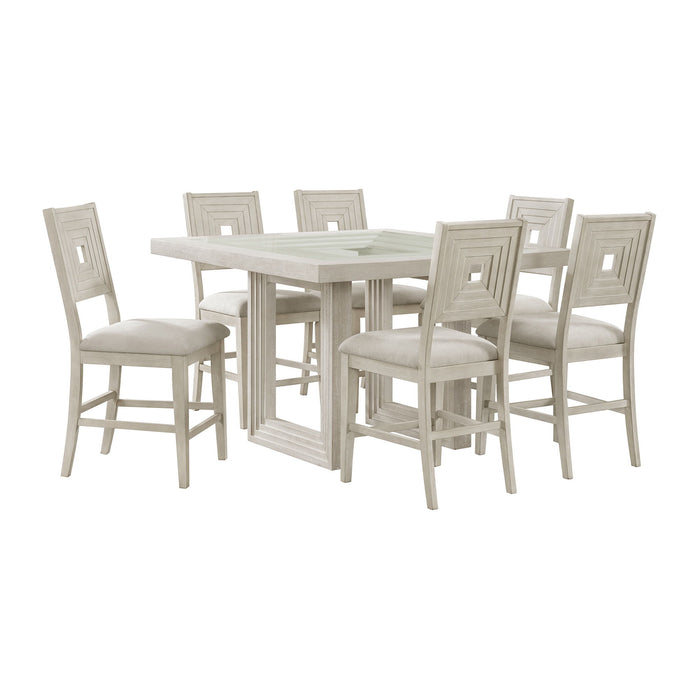Avalanche - Square Counter Height Dining Set – 5 Piece Dining Room Sets by Elements International at Furniture Wholesale Plus , Nashville furniture store
