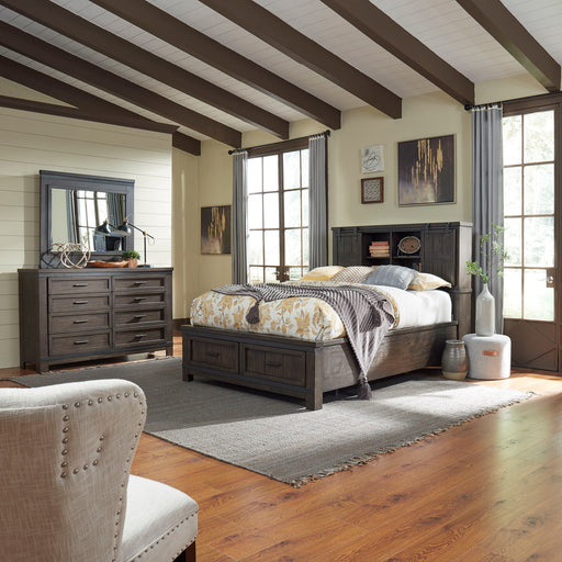 Thornwood Hills - Bookcase Bed, Dresser & Mirror – 3 Piece Bedroom Sets by Liberty Furniture at Furniture Wholesale Plus , Nashville furniture store
