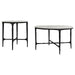 Hermas - Round Marble Coffee And End Table Set – Table Sets by Coaster Fine Furniture at Furniture Wholesale Plus , Nashville furniture store