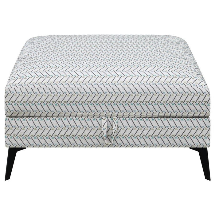 Clint - Square Upholstered Tufted Storage Ottoman - Aloe – Storage Ottomans by CoasterEveryday at Furniture Wholesale Plus , Nashville furniture store
