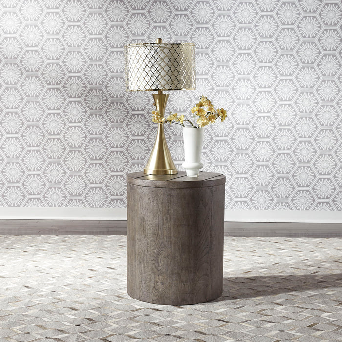 Modern Farmhouse - Drum End Table – End Tables by Liberty Furniture at Furniture Wholesale Plus , Nashville furniture store