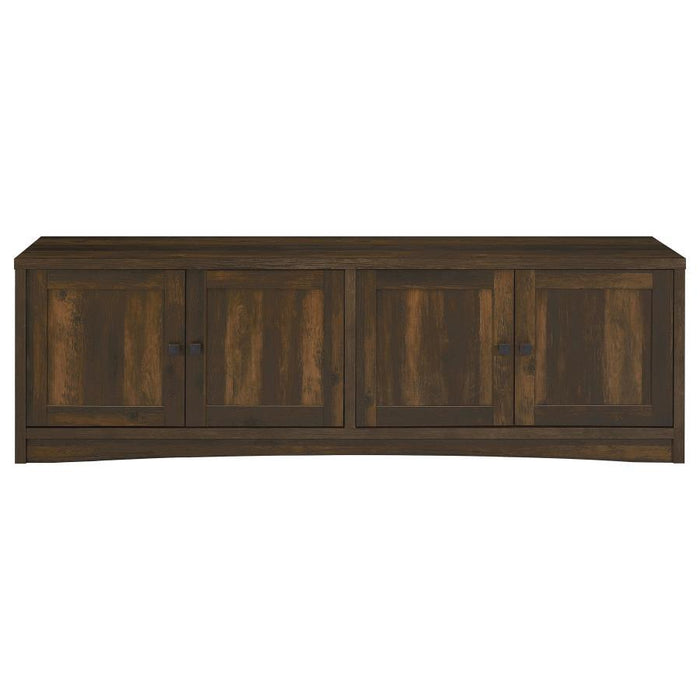 Laughlin - 4 Door Engineered Wood TV Stand - Dark Pine – TV Stands by CoasterEveryday at Furniture Wholesale Plus , Nashville furniture store
