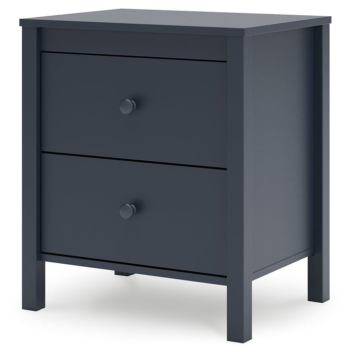 Simmenfort - Two Drawer Night Stand - Navy Blue – Nightstands by Signature Design by Ashley® at Furniture Wholesale Plus , Nashville furniture store