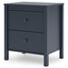 Simmenfort - Two Drawer Night Stand - Navy Blue – Nightstands by Signature Design by Ashley® at Furniture Wholesale Plus , Nashville furniture store